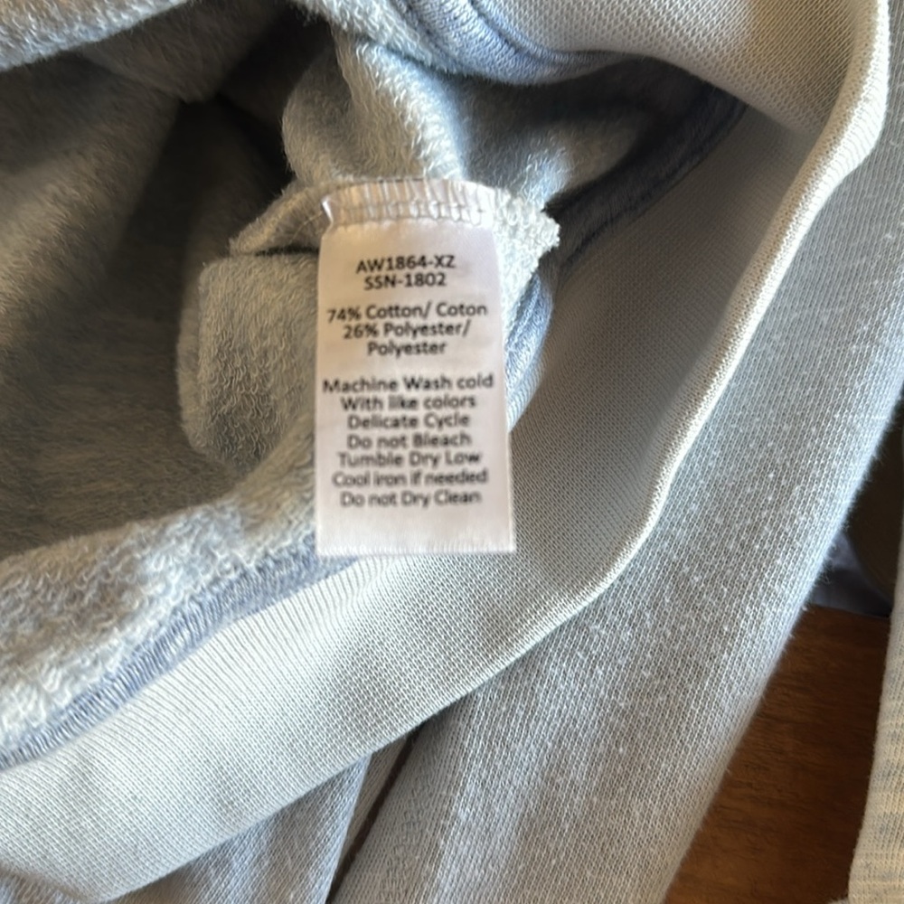 ATM sweatshirt zip up blue/gray comfy - Picture 5 of 5